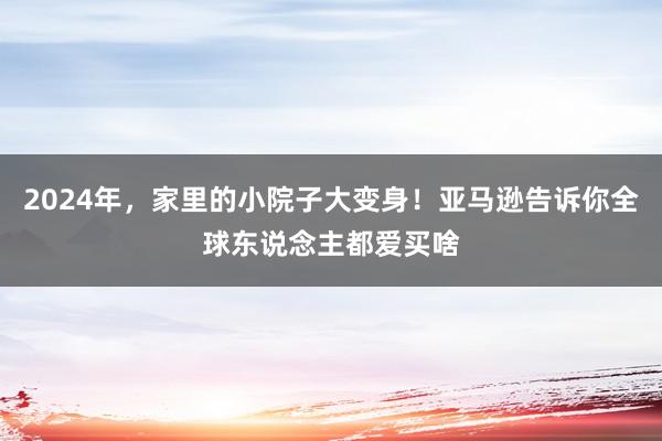 2024年，家里的小院子大变身！亚马逊告诉你全球东说念主都爱买啥