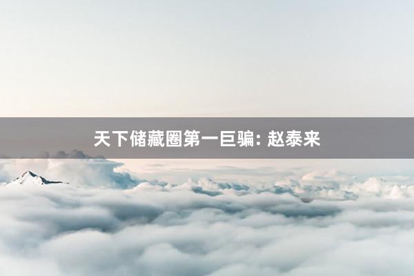 天下储藏圈第一巨骗: 赵泰来