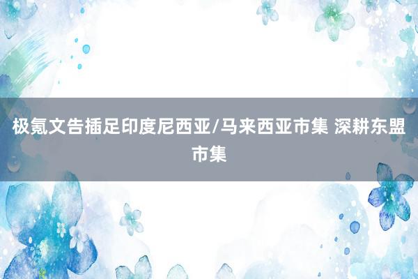 极氪文告插足印度尼西亚/马来西亚市集 深耕东盟市集