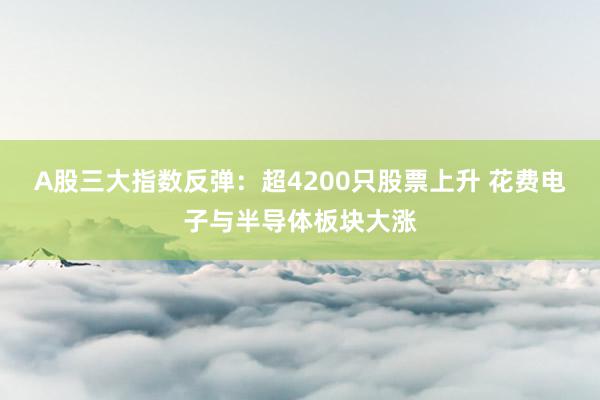 A股三大指数反弹：超4200只股票上升 花费电子与半导体板块大涨