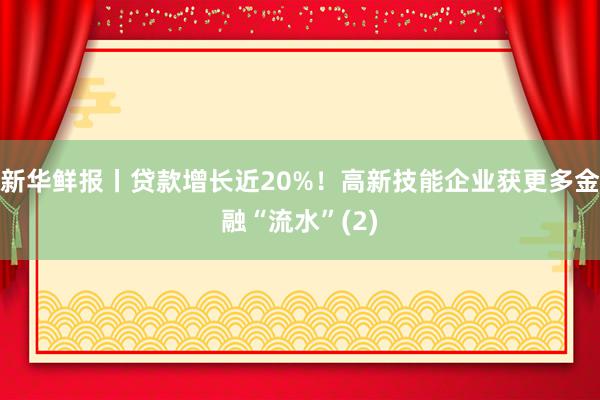 新华鲜报丨贷款增长近20%！高新技能企业获更多金融“流水”(2)