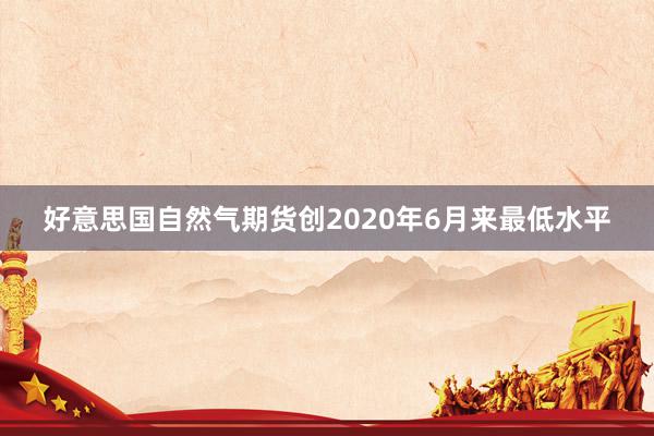 好意思国自然气期货创2020年6月来最低水平